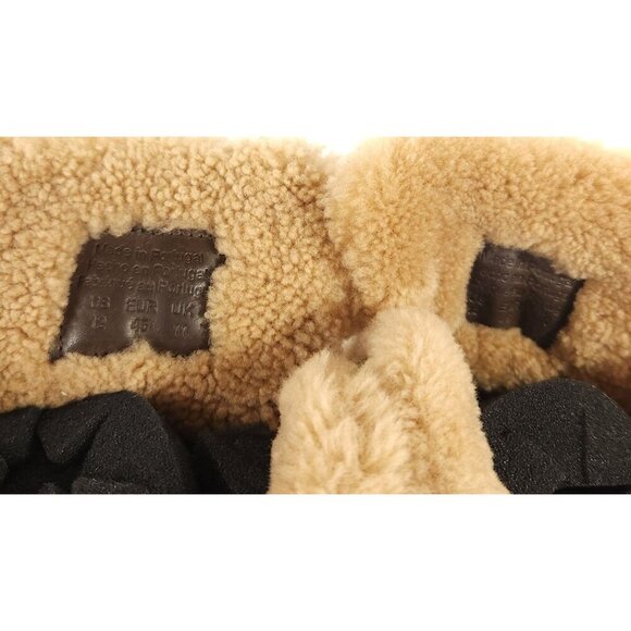 Belstaff Gorge Hiker Boots Size 45 US 12 Mens Brown Leather Shearling $450 - Picture 12 of 16